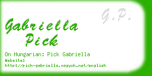 gabriella pick business card